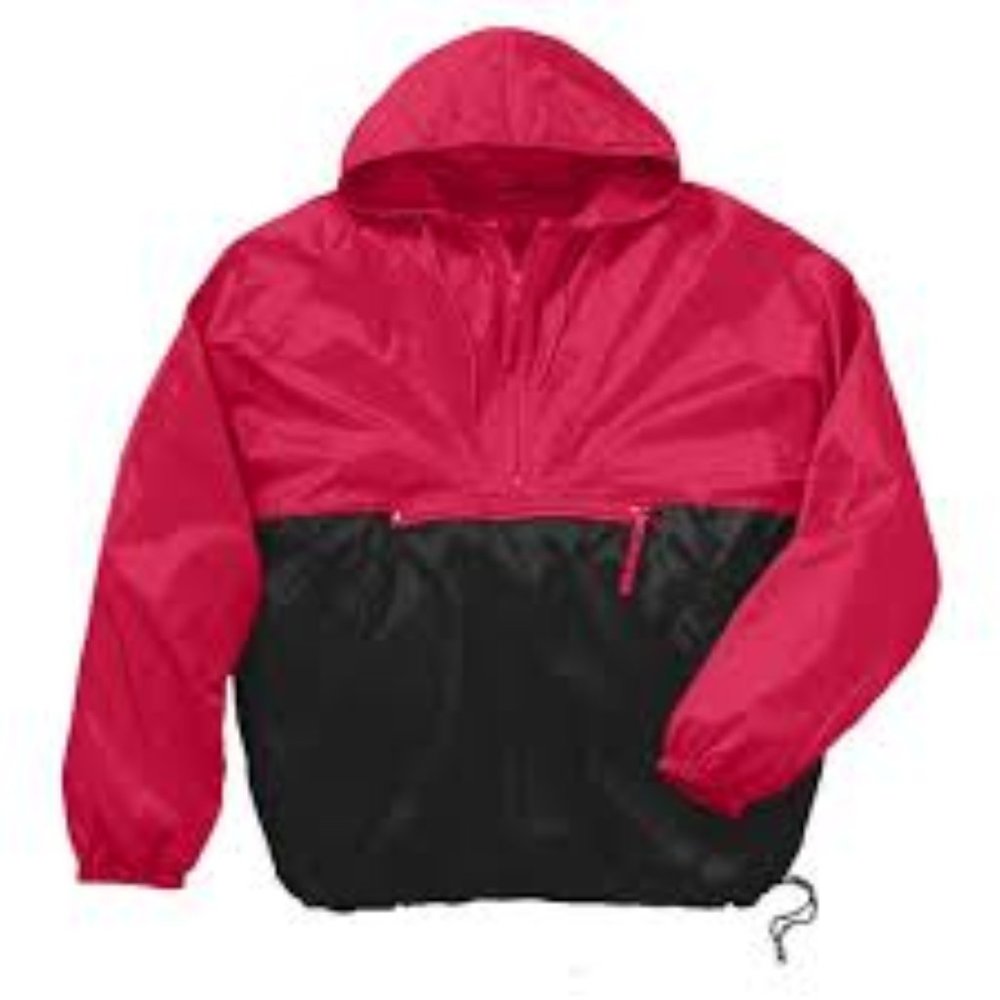Harriton Unisex Men Red/Blk Packable  Nylon Jacket